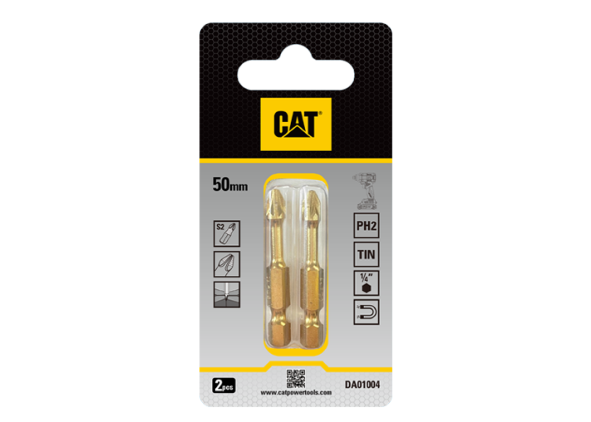 Набор ударных торсионных бит CAT DA01004, PH2, 50 мм (2 шт.)