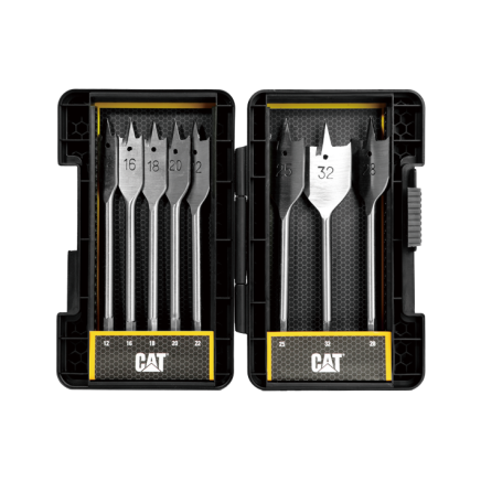 Набор плоских сверл по дереву CAT DA05901, 8 штук