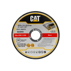 Набір відрізних кругів по металу та нержавійці CAT DA10119, T1, 125×1.0×22.23 мм (10 шт.)