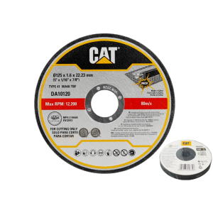 Набір відрізних кругів по металу та нержавійці CAT DA10120, T1, 125×1.6×22.23 мм (10 шт.)
