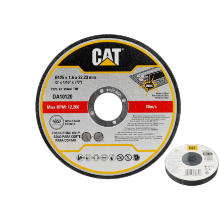 Набір відрізних кругів по металу та нержавійці CAT DA10120, 125×1.6×22.23 мм (10 шт.)